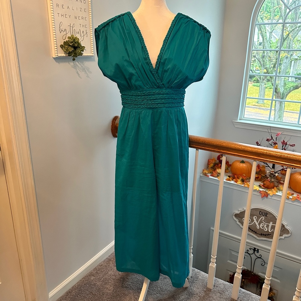 Gabrielle Union jumpsuit wore 1 time like new, pretty aqua color. No stretch